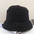 thumbnail image 4 of CoCopeaunts Bucket Hats for Women Autumn Winter Warm Handmade Thick Wool Knitting Hat Solid Color Hundred Take Fisherman Hat, 4 of 8