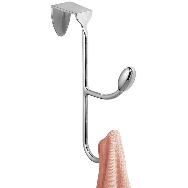 InterDesign 76500 Over The Door Double Hook Rack, Chrome Finish ...