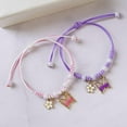 thumbnail image 2 of Butterfly Pendant Bracelet Summer Lucky Adjustable Woven Friendship Bracelet K2, 2 of 2