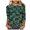 Multicolor F, variant on VERUGU Womens Tops 3/4 Sleeve T-Shirt Spring Summer Crew Neck Carnival Print Loose Comfortable Casual Blouse Multicolor XL