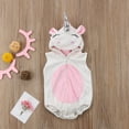 thumbnail image 4 of SILVERCELL Infants Baby Girls Boys Fall Clothes Cute Cartoon Romper Short Jumpsuit Hooded Playsuit 0-24 Months, 4 of 8