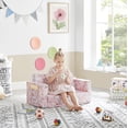 thumbnail image 4 of Ulax Furniture Convertible 2-in-1 Flip Open Kids Loveseat/ Couch/ Sleeper Sofa (Pink Unicorn), 4 of 10