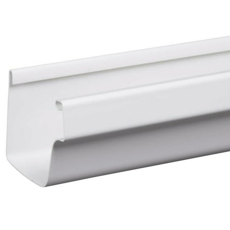 Amerimax 5 in. H x 5 in. W x 120 in. L White Vinyl Gutter - Case Of: 8;