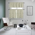 thumbnail image 4 of Sage Green Flowers Kitchen Curtains Sets for Windows 36 Inch Length, Rustic Pastoral Botanical Floral Leaf Rod Pocket Window Treatments Tier Curtains and Valances Set for Bedroom/Bathroom, 4 of 8