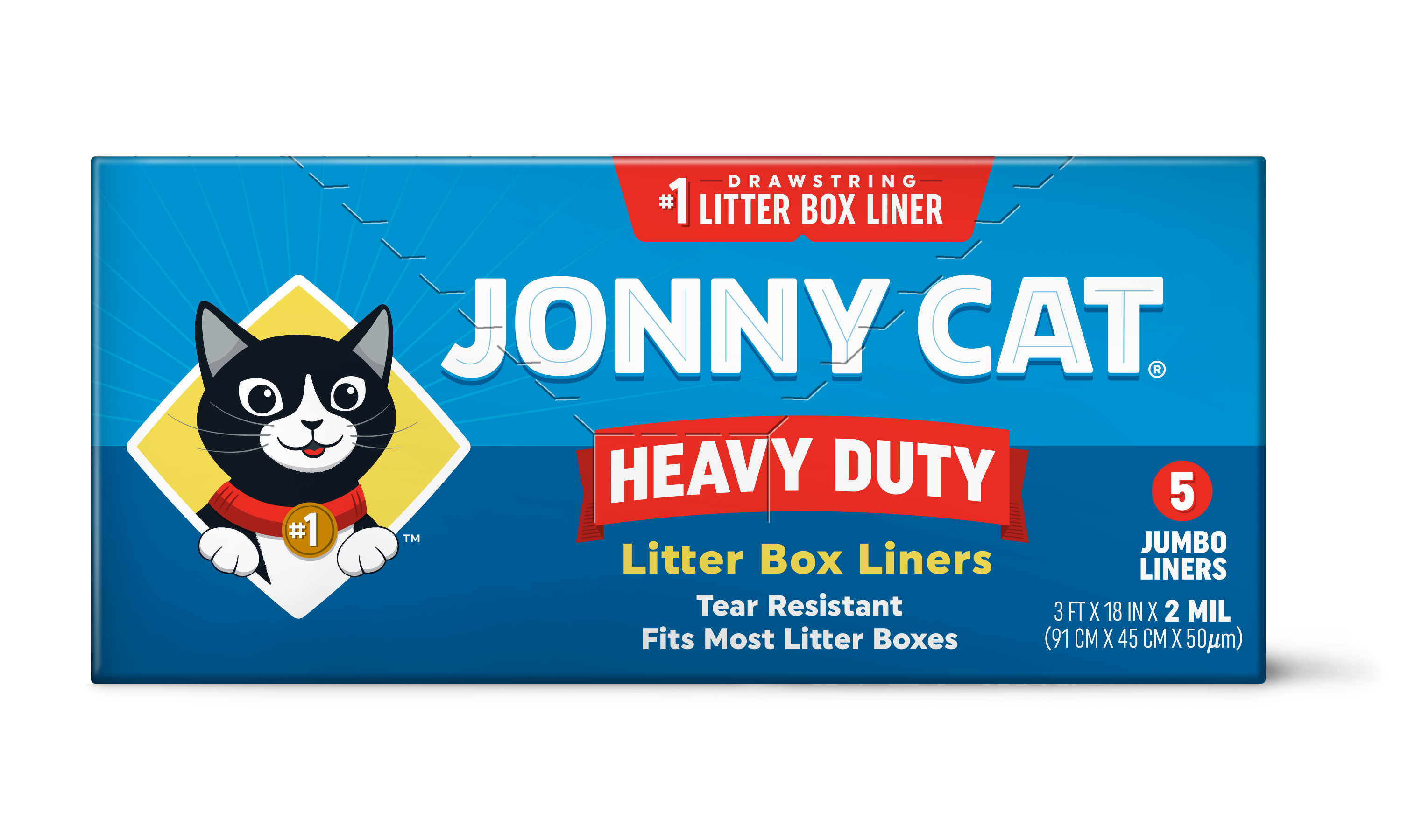 Jonny Cat Heavy Duty Jumbo Cat Litter Box Liners, 5 Count - image 4 of 7
