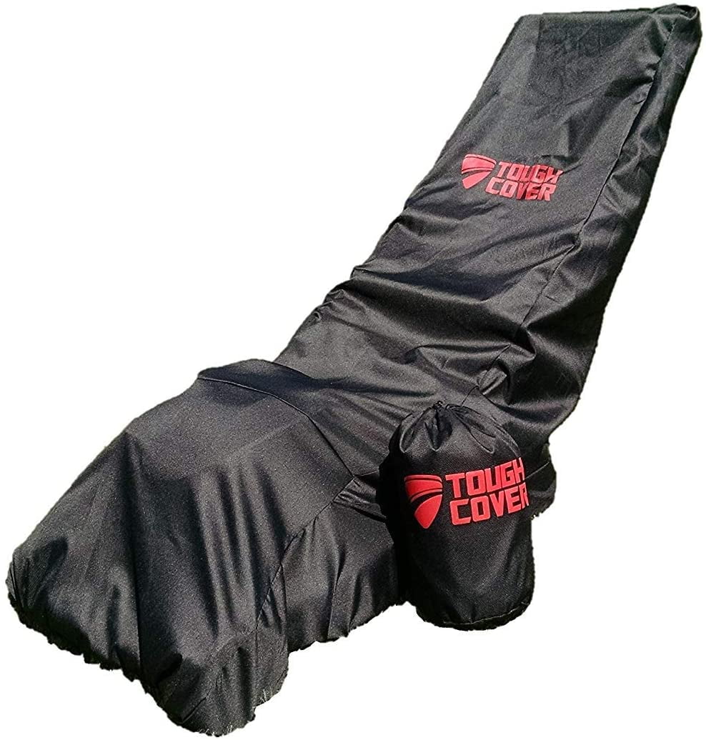 Tough Cover | Universal Lawn Mower Cover | Premium, Heavy Duty 600D Marine Grade Fabric | Black | Waterproof, UV & Windproof