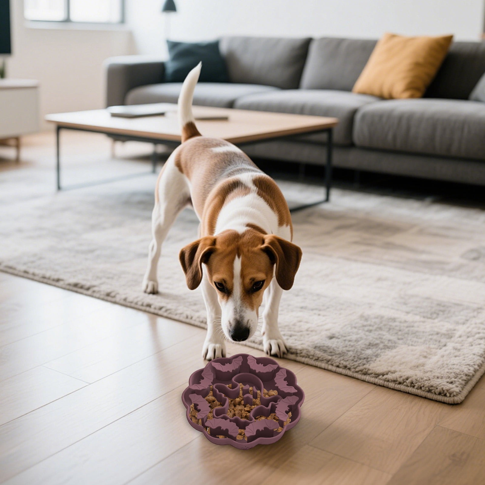 Pet Slow Feeder Bowl Silicone Dog Cat Food Bowl Anti Choking Maze Feeding Dish with Suction Base Non Slip Healthy Eating Dish for Small Medium Dogs Cats Feeding Training Bowl