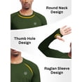 thumbnail image 4 of NELEUS Mens Plus Size UPF 50+ Sun UV Protection Shirts for Fishing Hiking Workout Long Sleeve with Thumb Hole,Olive Green,US Size 2XL, 4 of 11