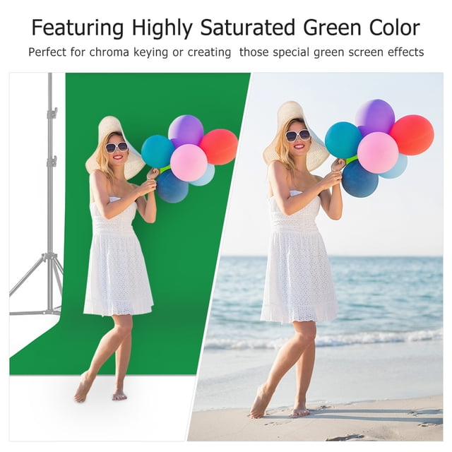 Écran Vert, Fond Vert Lavable et Repassable pour Photographie Fond Vert avec Matériau Polyester Coton pour Décor de Fête Fond Vert Mousseline Rideau