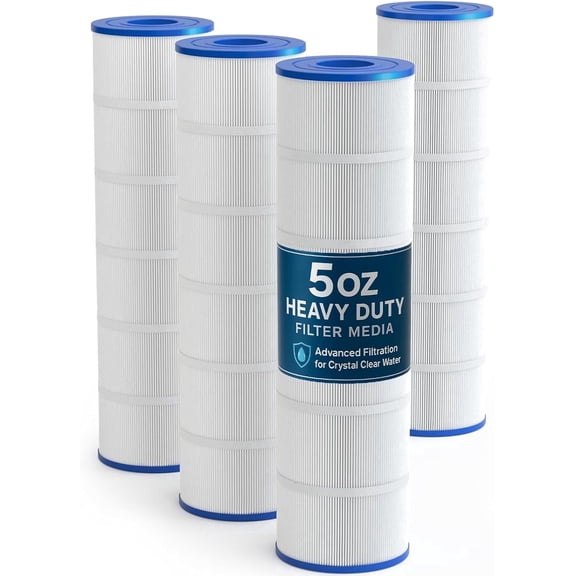 4 Pack CCP420 Pool Filter Cartridges, Compatible with Pentair Clean & Clear Plus 420, CCP420, R173576, Pleatco PCC105, Unicel C-7471, Filbur FC-1977, 4 x 105 sq.ft Cartridges, 26" x 7" (L x OD)