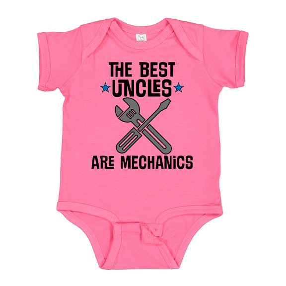 Inktastic Best Uncles Are Mechanics Boys or Girls Baby Bodysuit