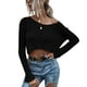 thumbnail image 2 of Jersey de punto fino para mujer, camisa de punto con cuello en V, jersey con cuello en V, camisa de punto con hombros caídos, características de vanguardia, 2 of 5