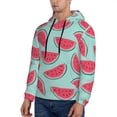 thumbnail image 3 of Lsque Watermelon Pattern Casual Men's Hoodie,Hooded Sweatshirt with Kangaroo Pocket,Pullover Hoodie-Large, 3 of 7