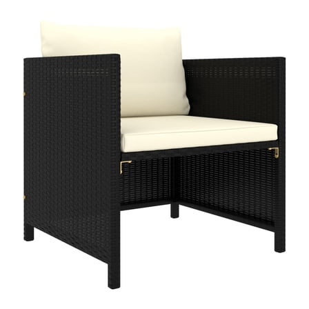 Outdoor Accent Chair- Smooth Textured- Armed Design- Gray Poly Rattan