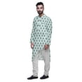 thumbnail image 2 of Atasi Kurta Asymétrique Imprimée Décontractée pour Hommes Ensemble Kurta Longue Designer, 2 of 4