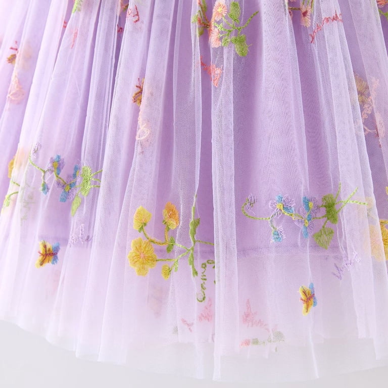 Tiijoy Infant Girls Floral Embroidery Tulle Dress Layered Mesh Princess  Dress, Sizes 12-18M - Walmart.com