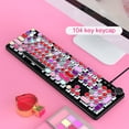 thumbnail image 1 of CNKOO Backlight Mechanical Keyboard Keycaps  Lipstick Electroplating Steampunk Retro Circular Colorful Mechanical Keyboard Universal Gaming Keyboard 104-Key Cap, 1 of 8