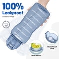 thumbnail image 4 of 64oz Half Gallon Motivational Water Bottle with Time Marker & Straw, BPA-Free Leakproof Sports Jug with 2-in-1 Chug & Straw Lid, Paracord Handle for Travel Gym, 4 of 8