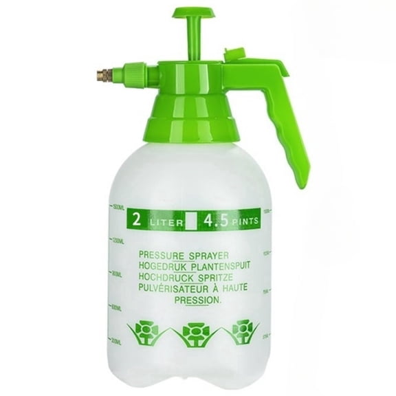 0.5 Gallon Garden Pump Sprayer with Adjustable Nozzle, Handheld Pressure Sprayer for Plant Watering, Fertilizing, Lawn Care & Household Cleaning, White