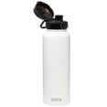thumbnail image 2 of MIRA 40 oz Stainless Steel Water Bottle | Vacuum Insulated Metal Thermos Flask Keeps Cold for 24 Hours, Hot for 12 Hours | BPA-Free One Touch spout lid cap | White, 2 of 7