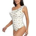 thumbnail image 3 of Yiaed Dump Truck Print Women One Piece Swimsuits Tummy Control One Shoulder Bathing Suits Pattern Ruffle Swimwear-Small, 3 of 8