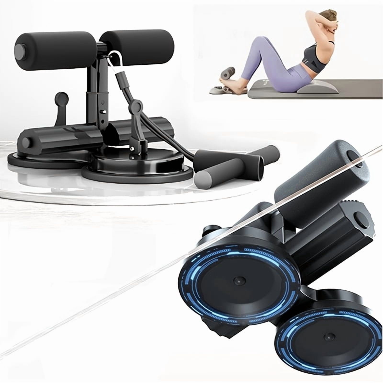 Professional Tibial Trainer Sit Up Bar Floor Version Portable Fitness Equipment Strong Suction Cups Adjustable Foot Fixer Massage Roller Home Exercise