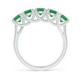 thumbnail image 2 of ANGARA Natural Half Eternity Five Stone 1.75 ct Emerald Wedding Band in 14K White Gold for Women (Size-4.5mm) | May Birthstone, Birthday, Anniversary, Jewelry Gift for Women | Natural Emerald Ring, 2 of 12