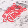 thumbnail image 4 of 12pcs Paper Cake Decor Creative Snow Merry Christmas Letter Cupcake Pick (Red), 4 of 8