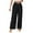 Black, variant on Tumotour Wide Leg Pants For Women Casual Loose Solid Color Elastic High Waisted Flowy Simple Fashion Breathable Comfy Lounge Pants