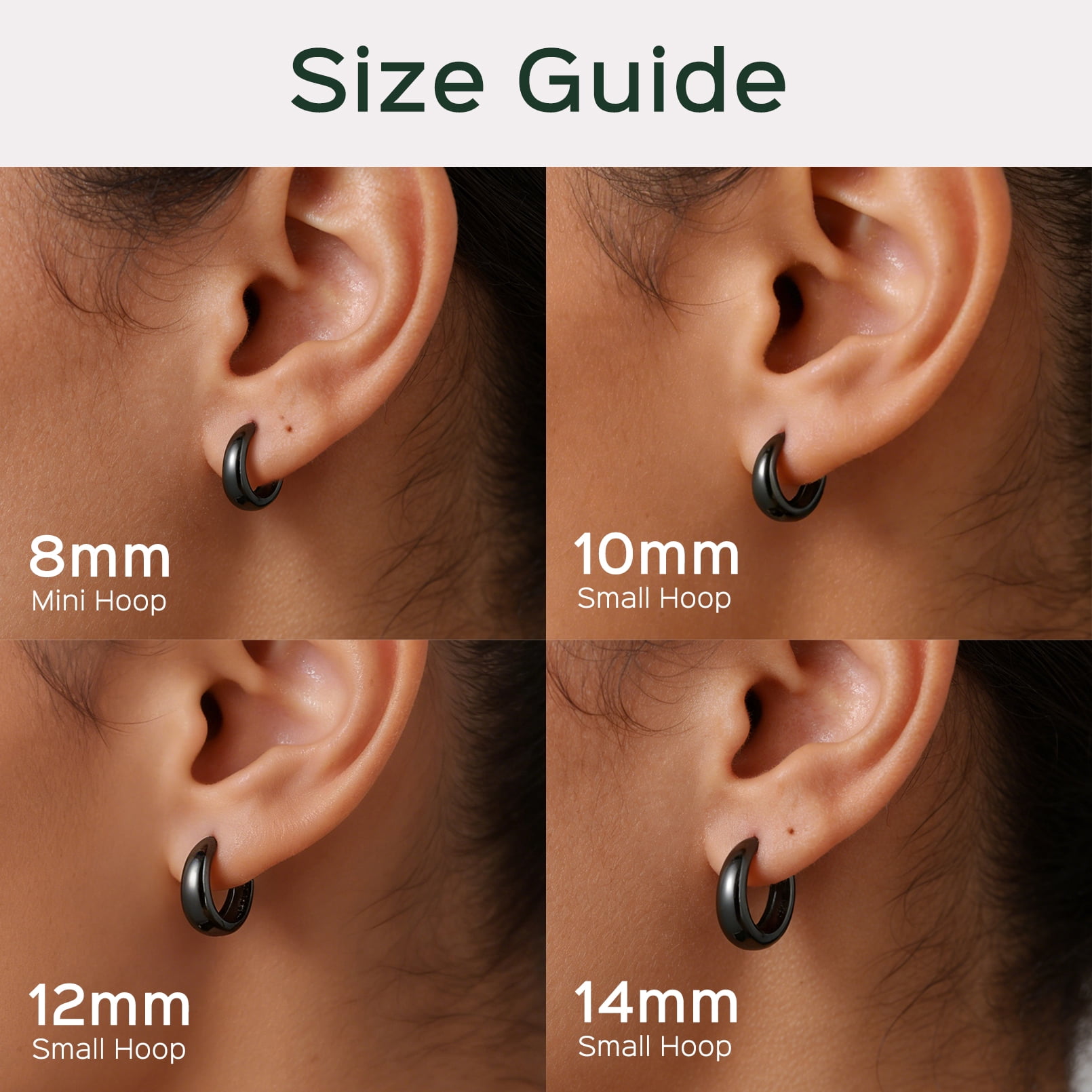 ChicSilver Solid 925 Sterling Silver Hoop Earrings for Women Chunky Earring Solid Silver Hypoallergenic Small Huggie Hoops Lightweight Tiny Thick Trendy Hoop Earrings
