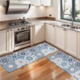 thumbnail image 3 of Kitchen Rugs Sets Of 2,Blue Ethnic Geometric Pattern Anti Fatigue Kitchen Mat Rugs Non Slip Washable,Decorative Kitchen Floor Mats for Kitchen,Sink,Laundry,17"X47", 3 of 5