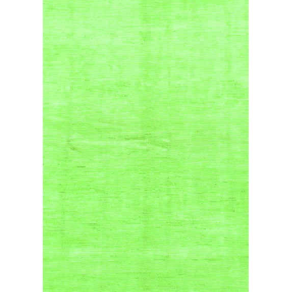 Ahgly Company Indoor Rectangle Solid Green Modern Area Rugs, 6' x 9'