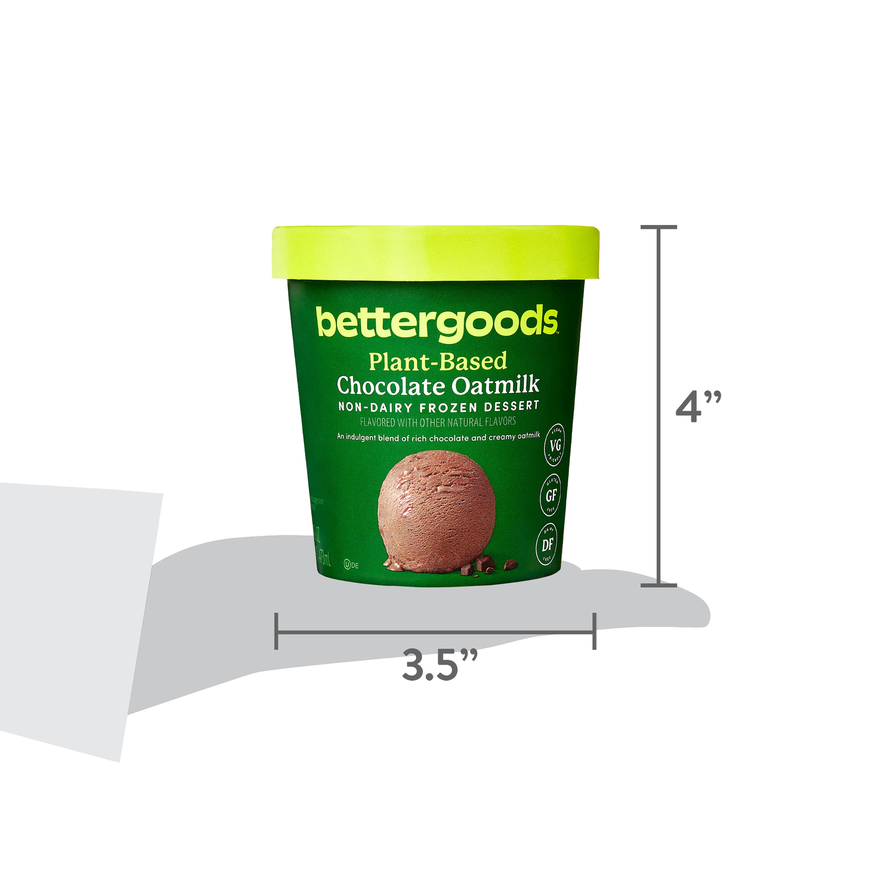 bettergoods Plant-Based Chocolate Oat Milk Non-Dairy Frozen Dessert, 16 fl oz
