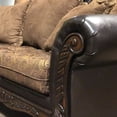 thumbnail image 5 of San Marino Traditional Wood Frame Pillow Back Sofa, Fabric Upholstery, Chocolate, 5 of 6