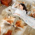 thumbnail image 4 of jejeloiu Safari Animal Fox 7 Pieces Bedding Comforter Set,Countryside Plant Dandelion Full Bedding Set For Boys Teens Reversible, 4 of 8