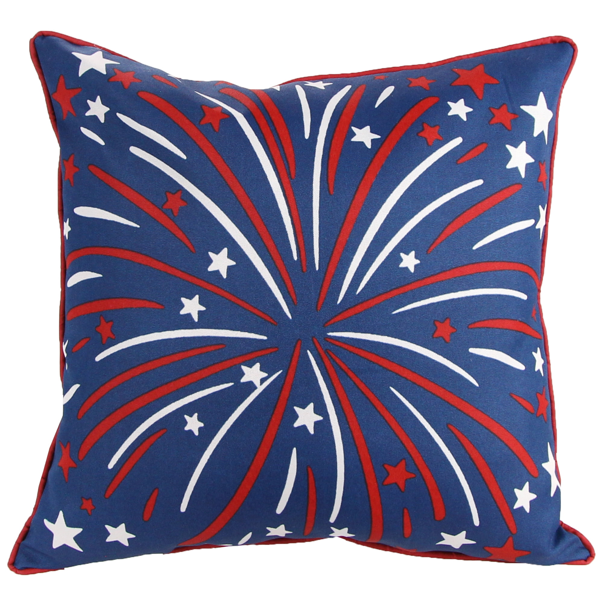 Jordan Manufacturing 18" x 18" Navy America the Beautiful Reversible Outdoor Throw Pillow
