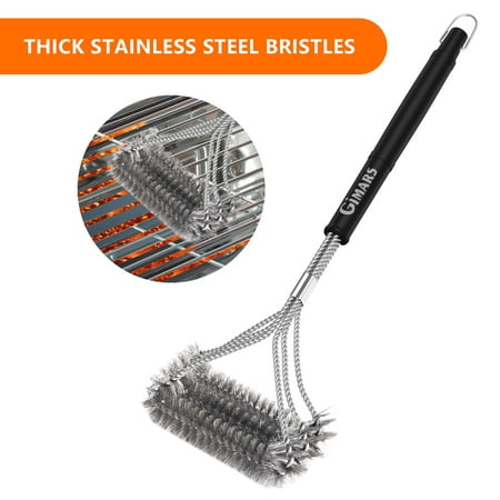 Grill Brush and Scraper - Extra Strong BBQ Cleaner Accessories - Safe Wire Bristles 18