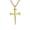 Gold No Chain, variant on Mens Black Cross Necklace Stainless Steel, Cool Dark Silver Look Chain, Rugged Streetwear Jewelry for Guys, Minimalist Charm for Daily Wear Silver No Chain