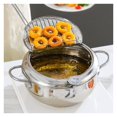 Japanese Deep Fryer Pot Extra Large with Temperature Gauge 304