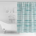 thumbnail image 2 of Shower Curtain Waterproof Shower Curtain for Bathroom,Bathtub,Shower, Teal Stripe Shower Curtain Set with Hooks for Home Decoration 72x72 Inch, 2 of 6