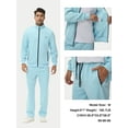 thumbnail image 4 of Satankud Men's Tracksuits 2 Pieces Set Long Sleeve Causal Full Zip Hiking Jogging Gym Sports Sweatsuit for Men 2 Piece Outfits GrayBlue-XL, 4 of 8