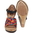 thumbnail image 4 of The Western Shops Womens Leather Mexican Huarache Sandal, Wedge Platform Sandals, 4 of 4