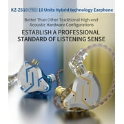 KZ ZS10 Pro 3.5mm Wired In-ear Headphones 1DD+4BA Hybrid HiFi Music Earphone Sports Headset 2pin Detachable Cable