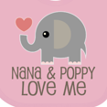 thumbnail image 4 of Inktastic Nana and Poppy Love Me Boys or Girls Baby Bib, 4 of 4
