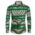 thumbnail image 5 of Camisas hawaianas con estampado 3D de tribu polinesia, camisas casuales de manga larga con cuello alto, blusa con botones para hombre, ropa de otoño, 5 of 5