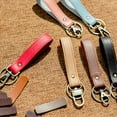 thumbnail image 5 of 3 Yard 20mm PU Faux Leather Strips, Fold Over Leather Strap Roll Double Sided Faux Supplies for DIY Craft Projects, Dark Apricot, 5 of 7
