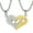 Yellow, variant on Mightlink 2Pcs Couple Necklaces Shiny Rhinestone Inlaid Sparkling Geometric Memorial Gift Classic Lover Heart Pendant Necklaces Jewelry Accessories for Anniversary