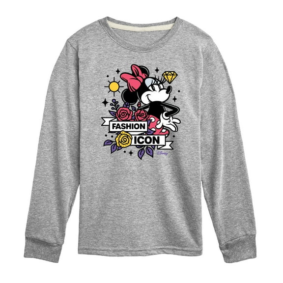 Disney - Minnie Mouse is a Fashion Icon - Youth Long Sleeve Graphic T-Shirt