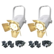 2) Chauvet DJ EVE TF-20 LED Par Wash Stage Theatre Fresnal Display Lights+Clamps