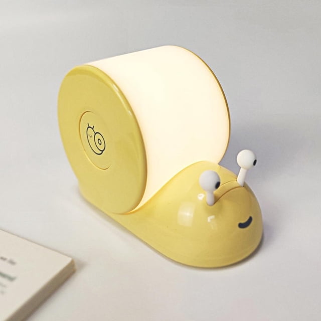Feltree Magnetic Mount Rechargeable Snail Night Light, Three-Stage Dimmable LED Lamp with Timer Function, Wall Mounted Bedside Ambient Lighting for Bedrooms, 800mAh Long-Lasting